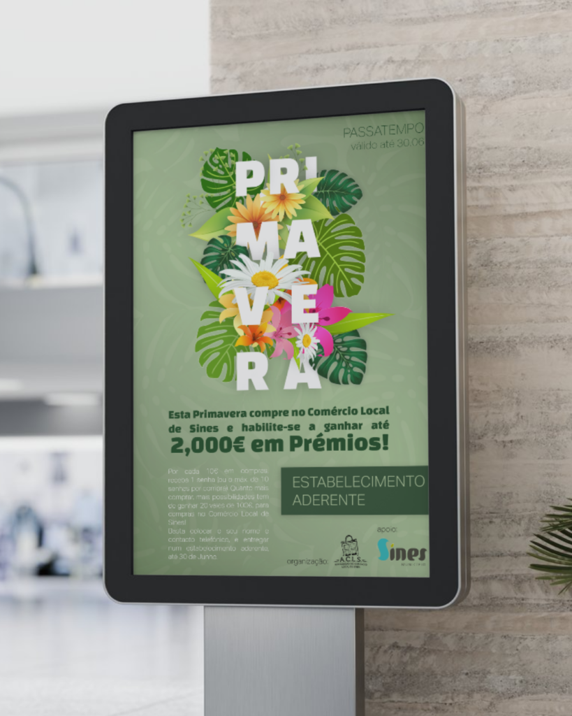 Cartaz Primavera para Associação do Comércio Local de Sines