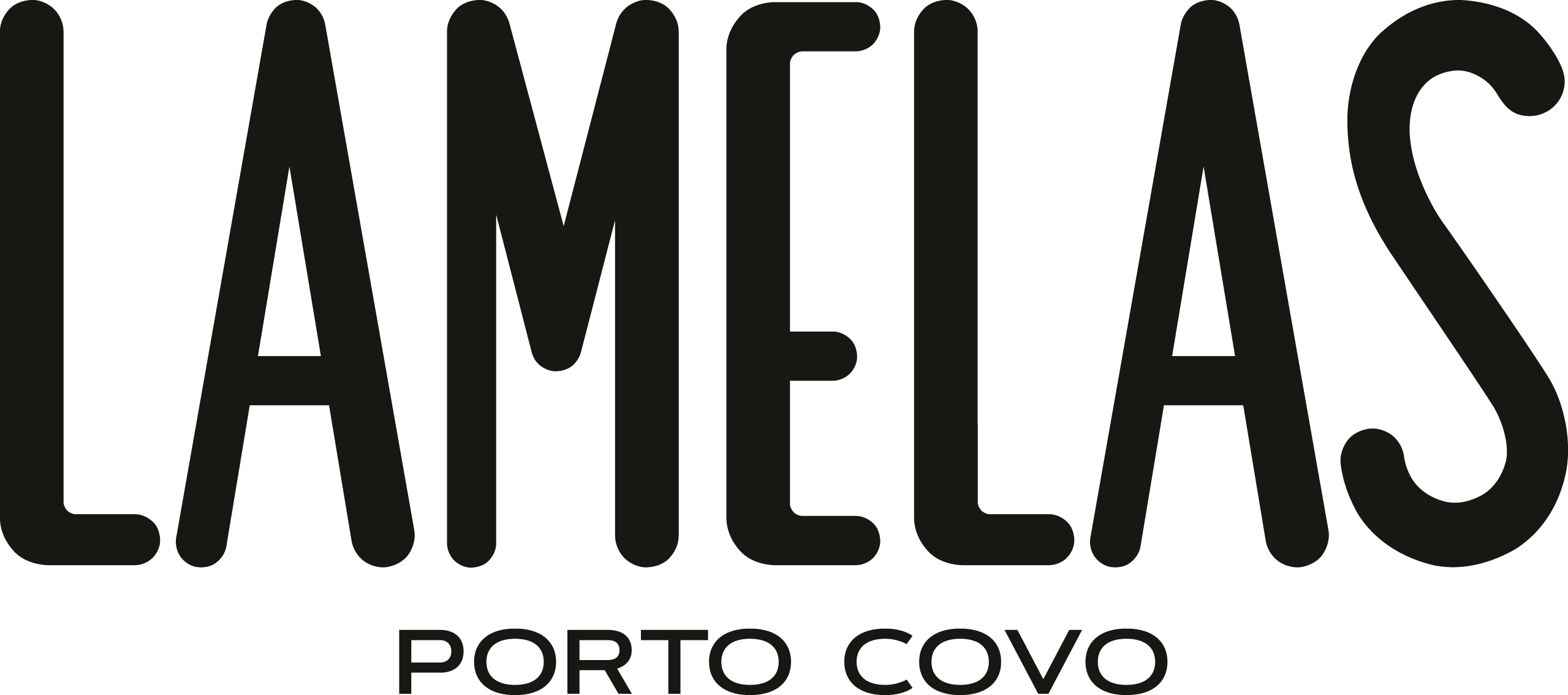 Logotipo restaurante Lamelas em Porto Covo, Portugal